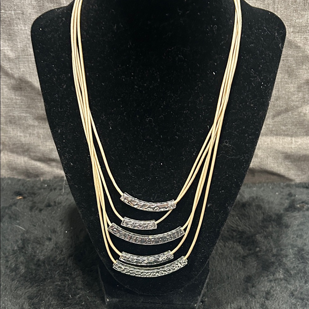 Chic Multi-Strand Necklace with Silver Accents